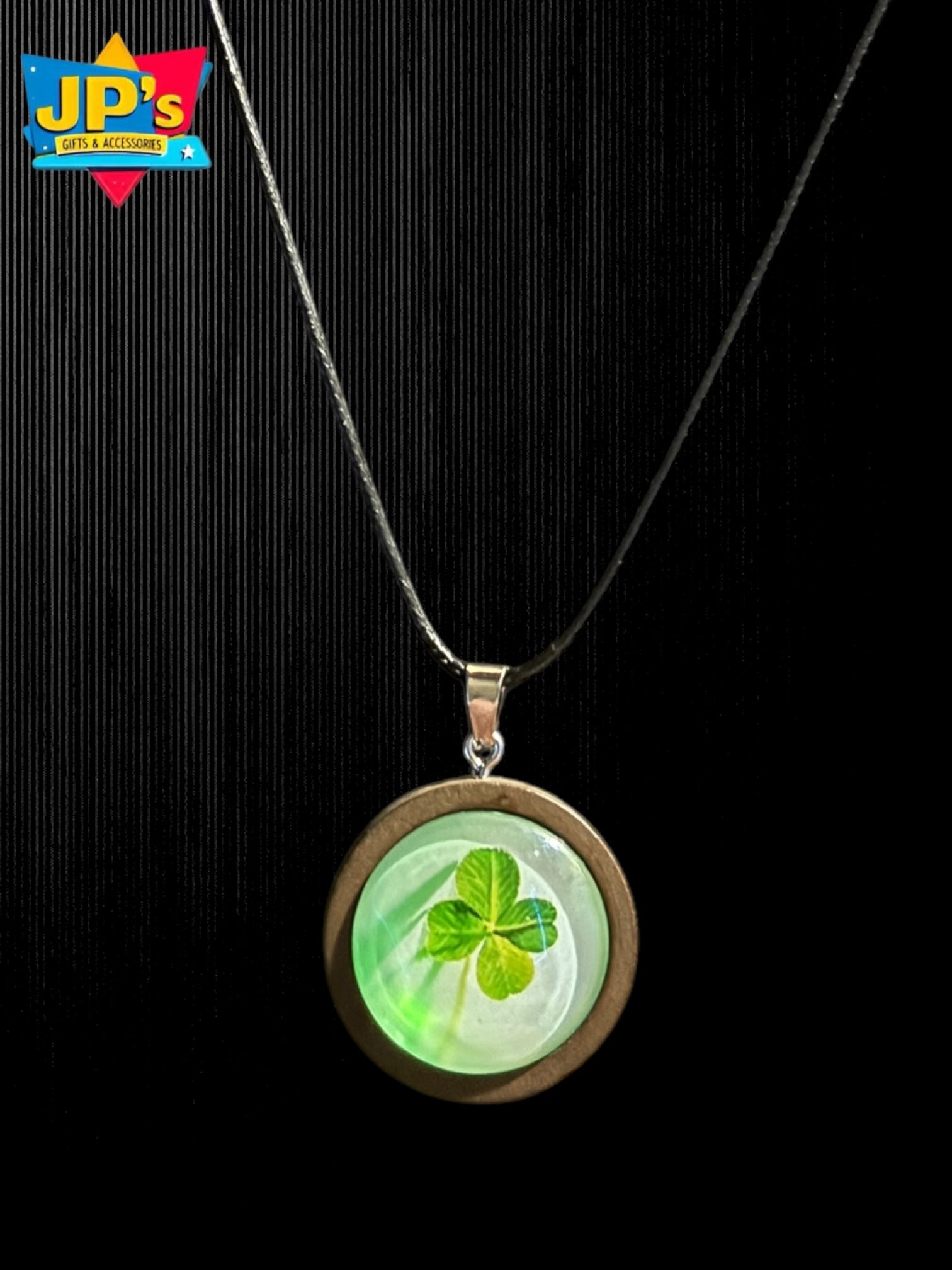 Four Leafed Clover Wooden Pendant Necklaces image 8