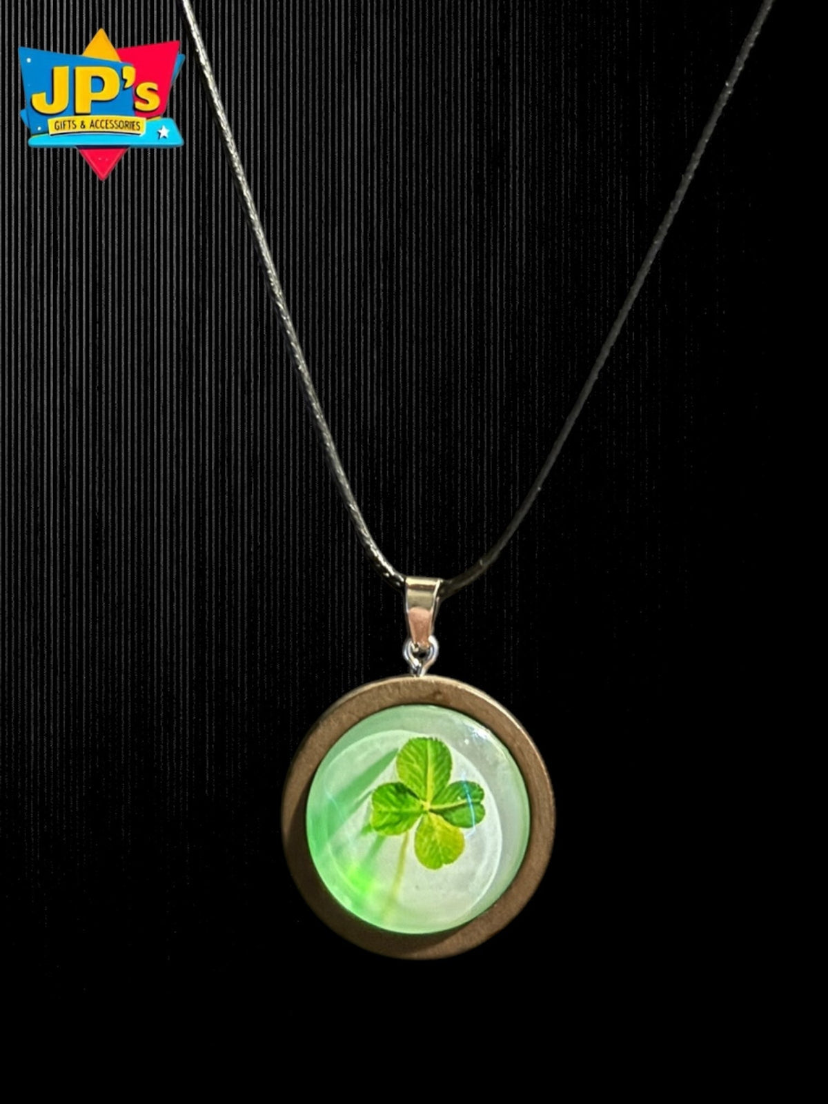 Four Leafed Clover Wooden Pendant Necklaces image 8