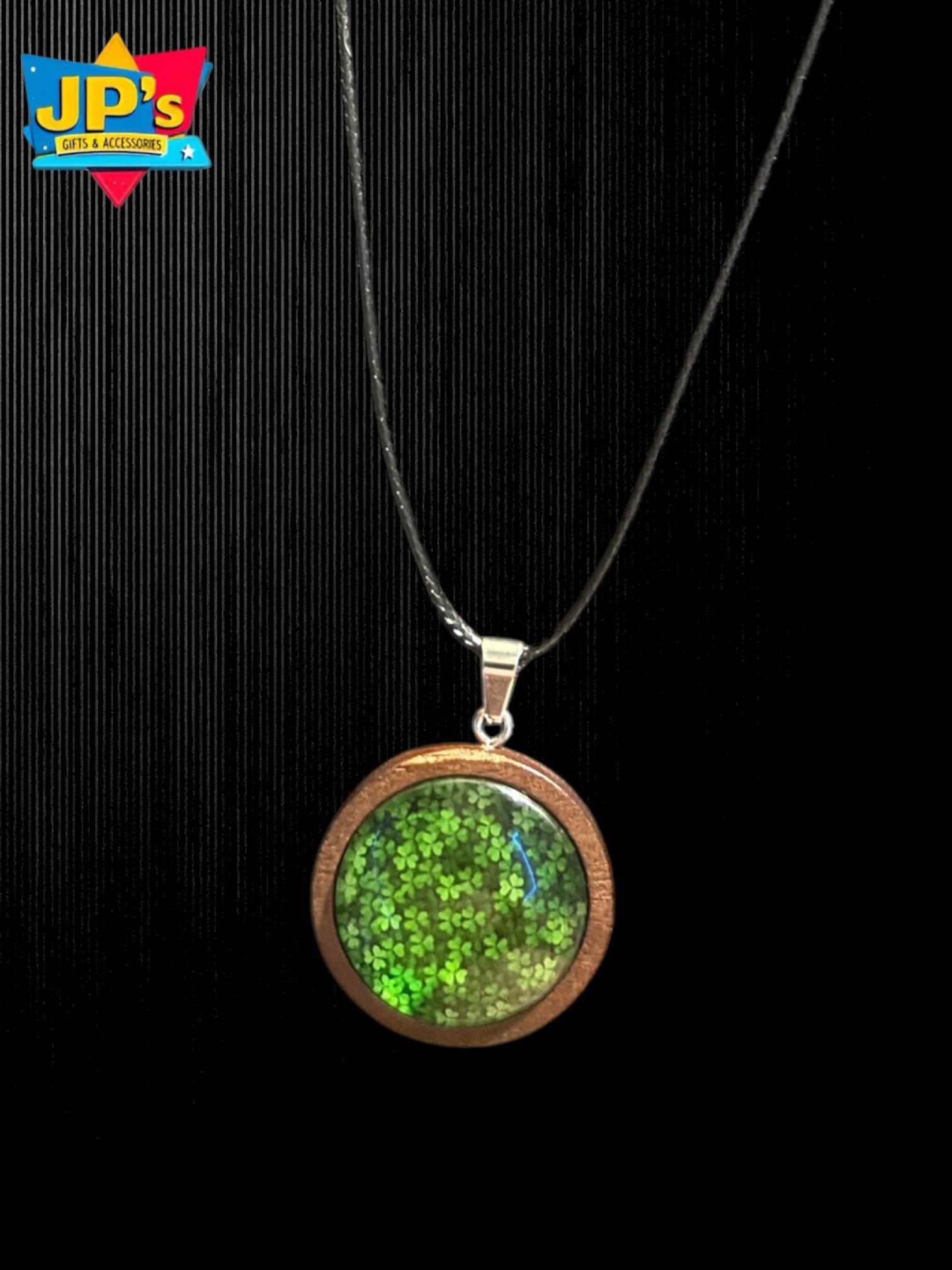 Four Leafed Clover Wooden Pendant Necklaces image 6
