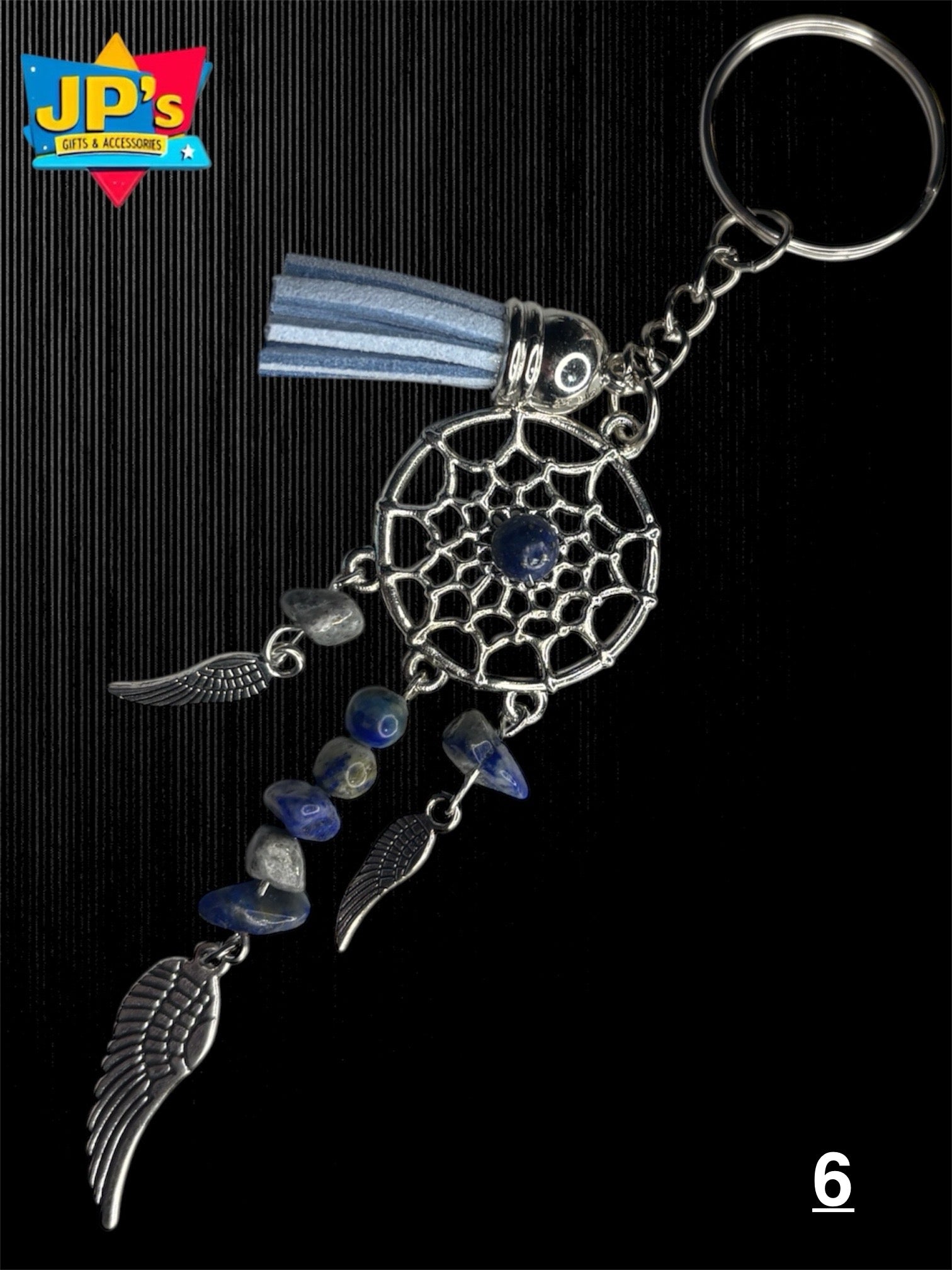 Gemstone Angelwing Dreamcatcher Keyrings image 6
