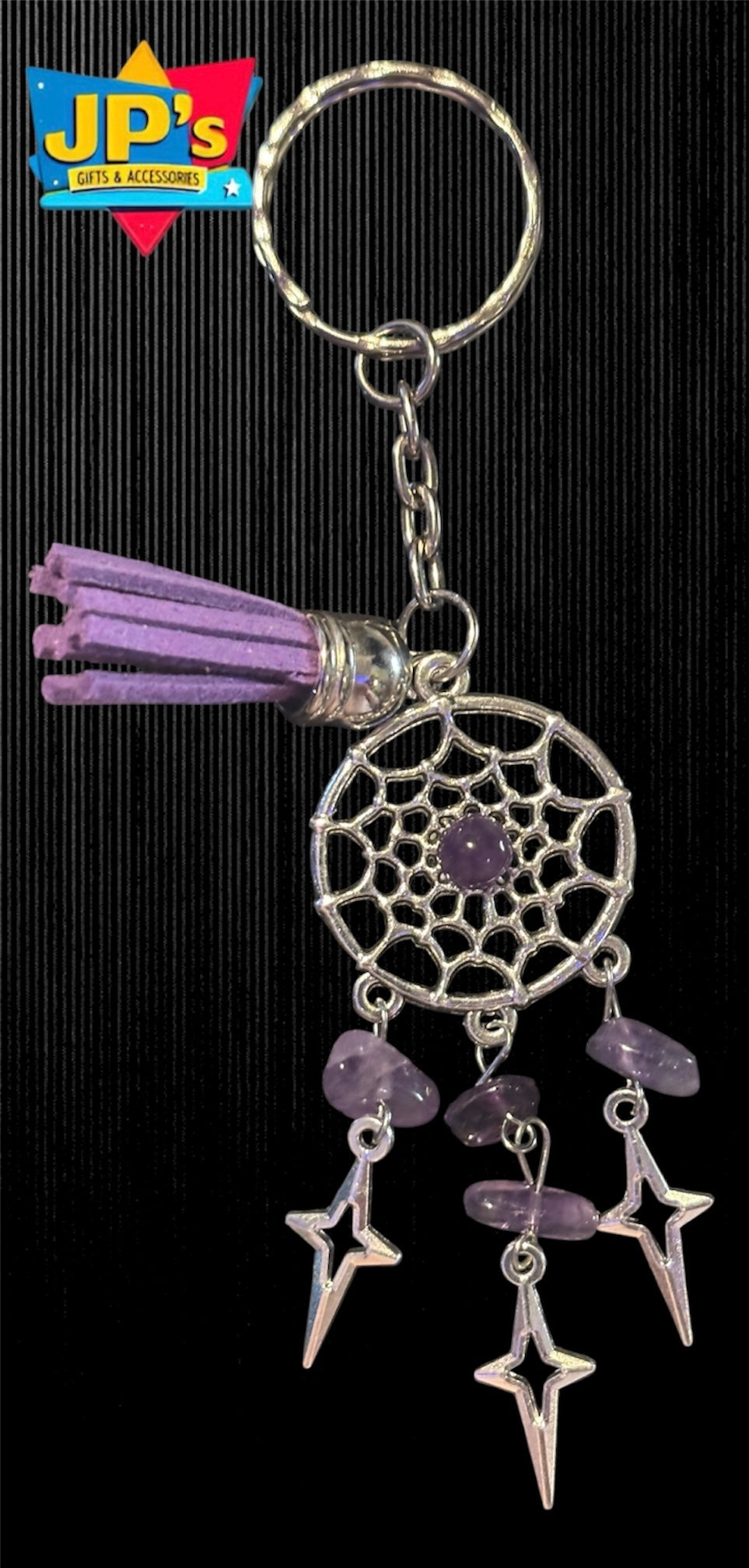 Gemstone Star Dreamcatcher Keyrings image 5