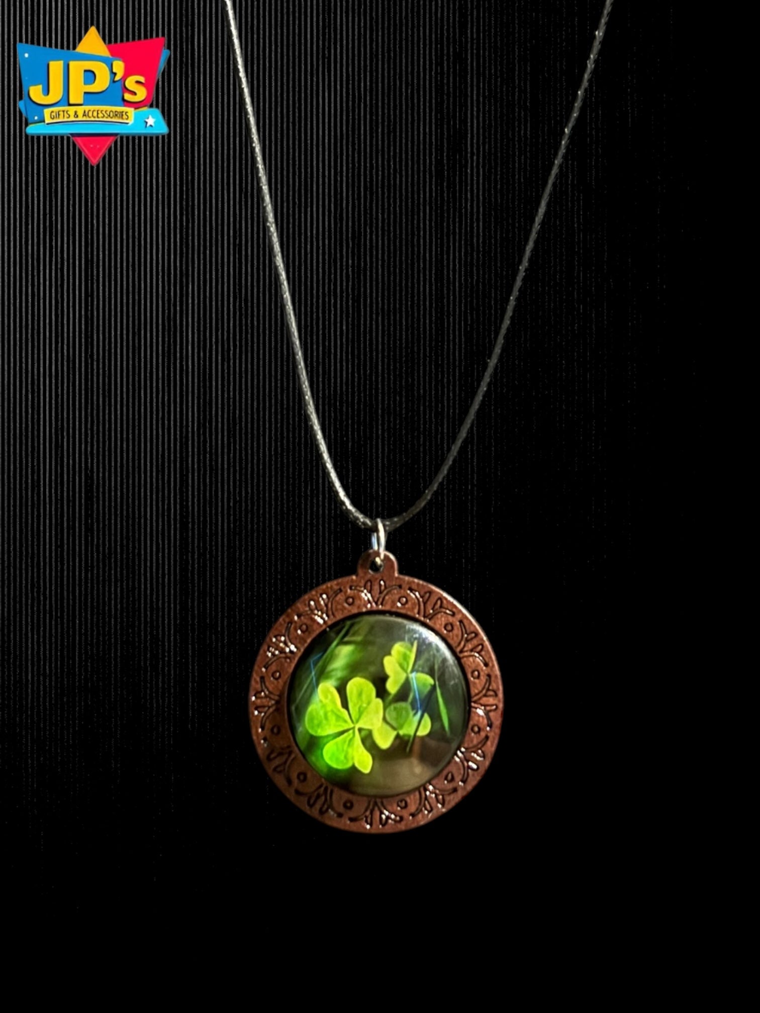 Four Leafed Clover Wooden Pendant Necklaces image 7