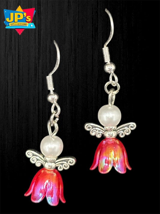 Beaded Flower Girl Earrings image 1
