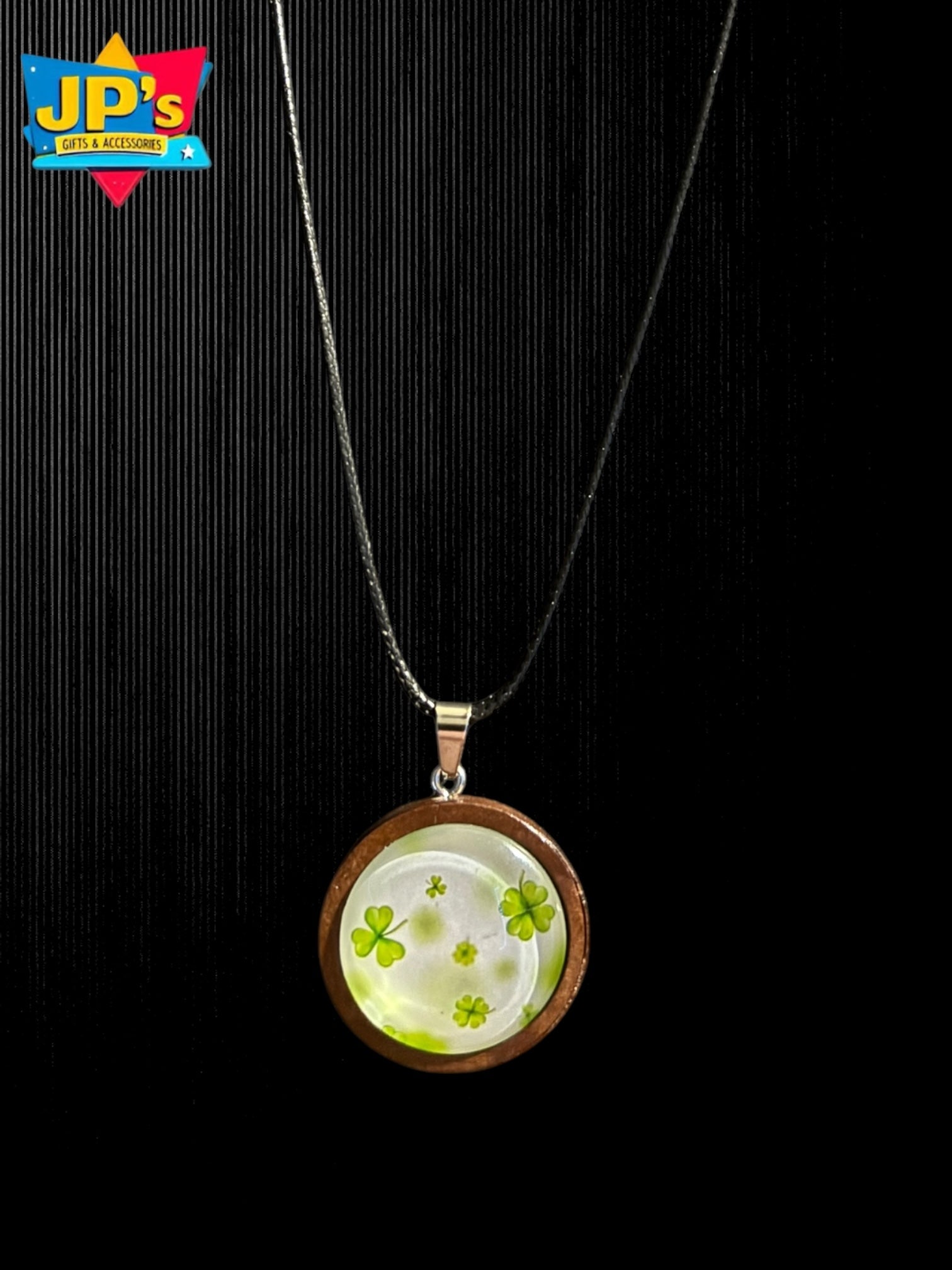 Four Leafed Clover Wooden Pendant Necklaces image 4