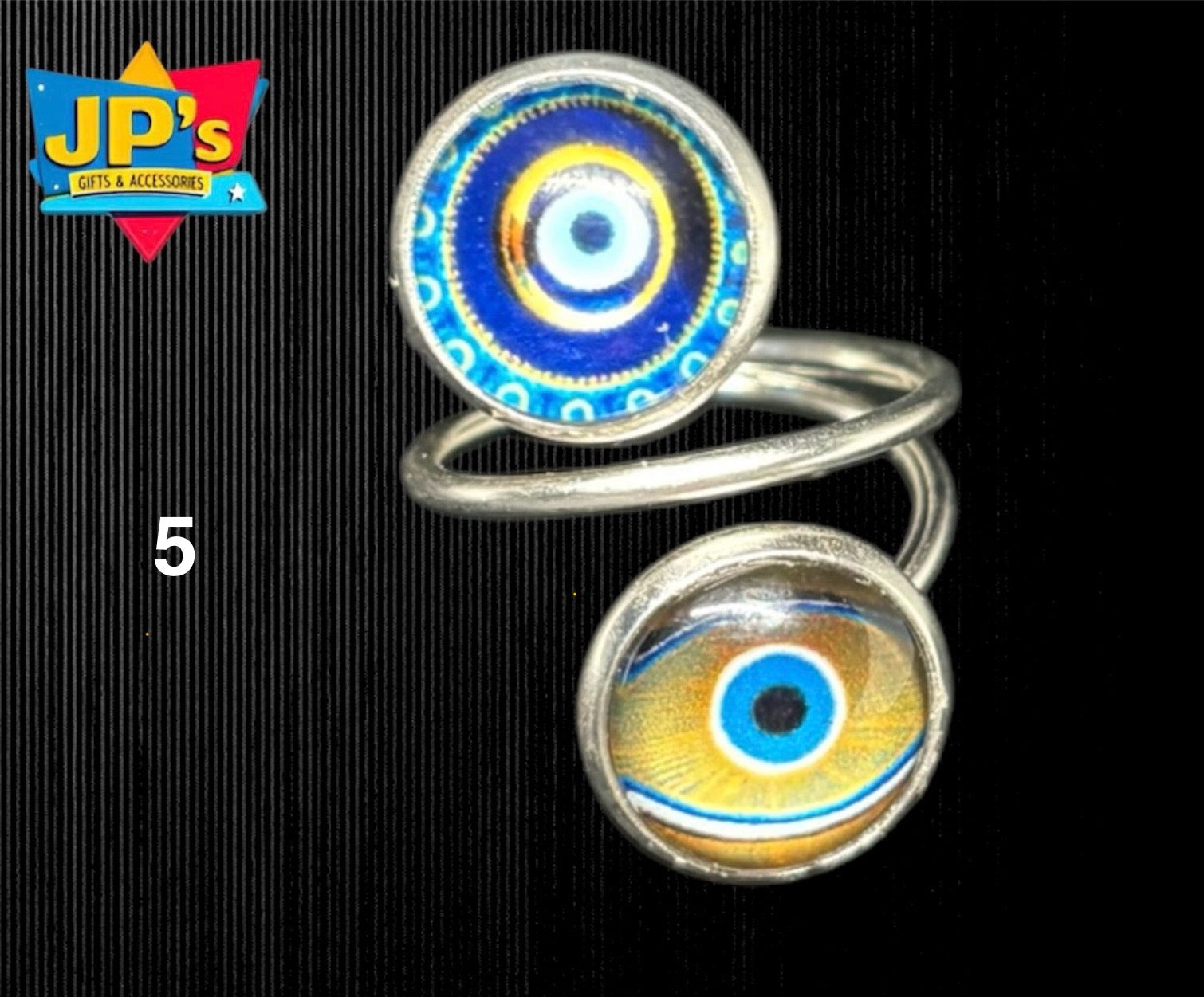 Evil Eye Double Rings image 3
