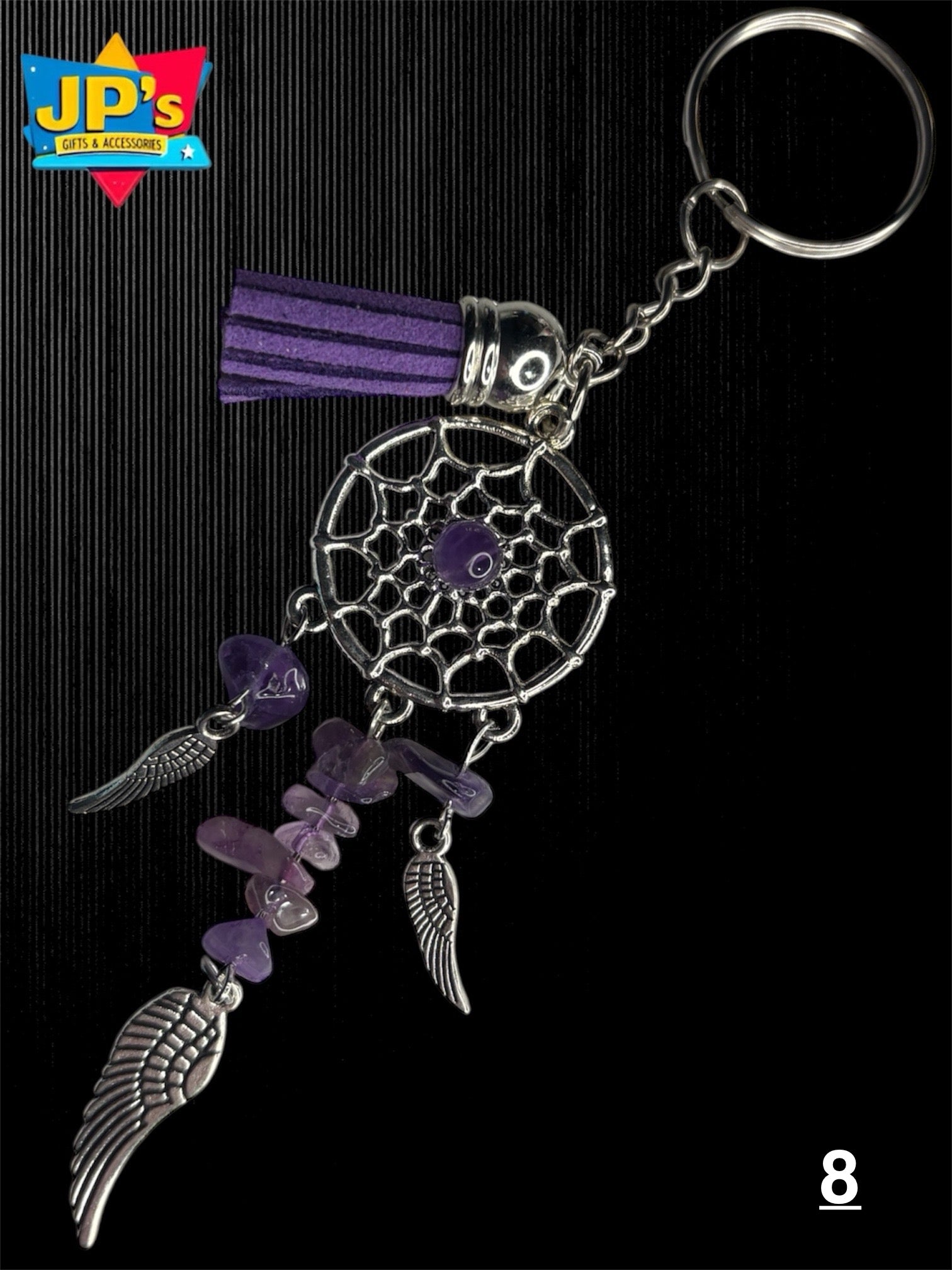 Gemstone Angelwing Dreamcatcher Keyrings image 8