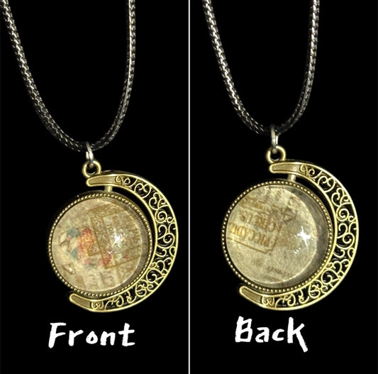 Small Patterned Spinning Pendant Necklaces image 1