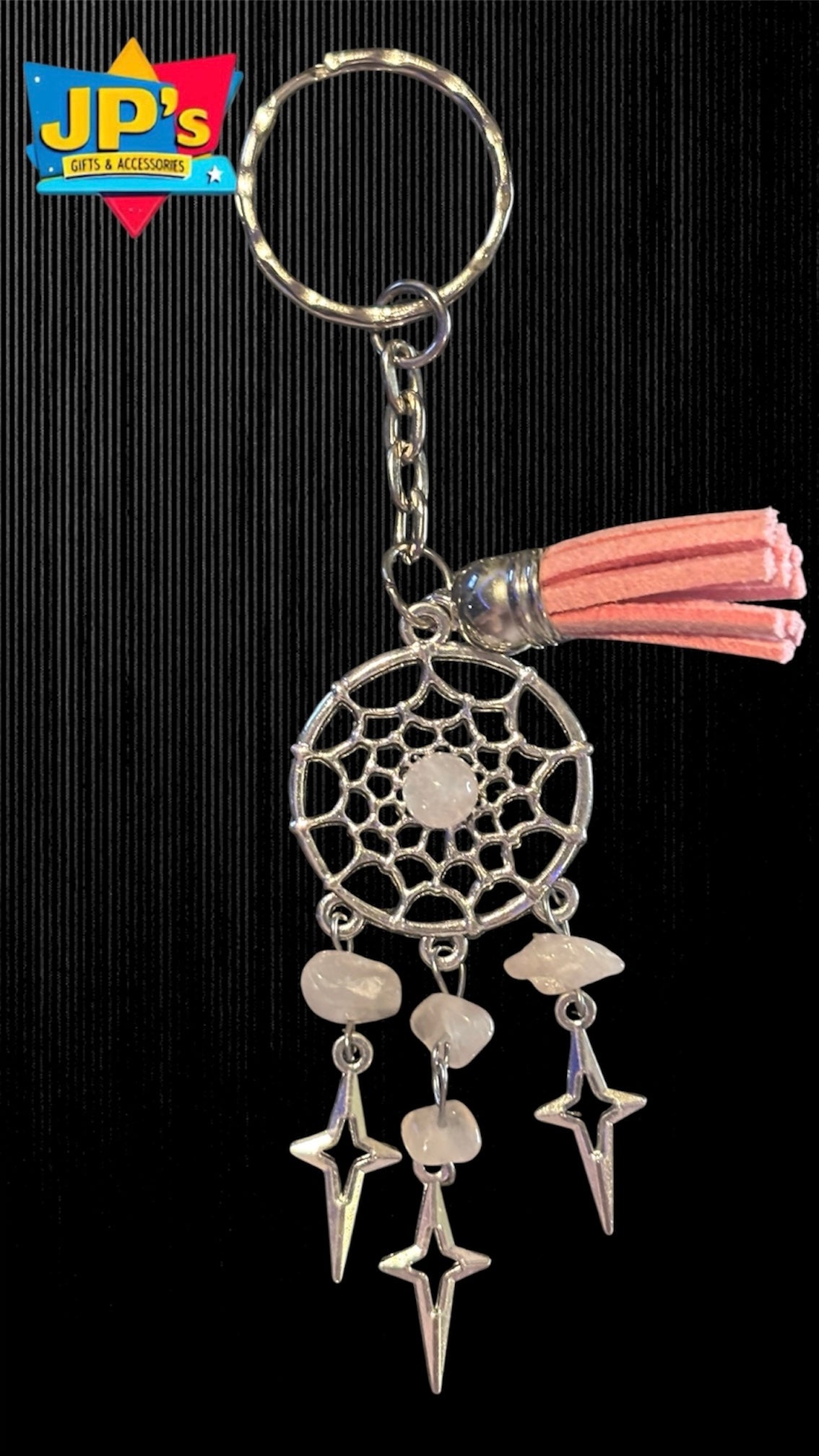 Gemstone Star Dreamcatcher Keyrings image 1