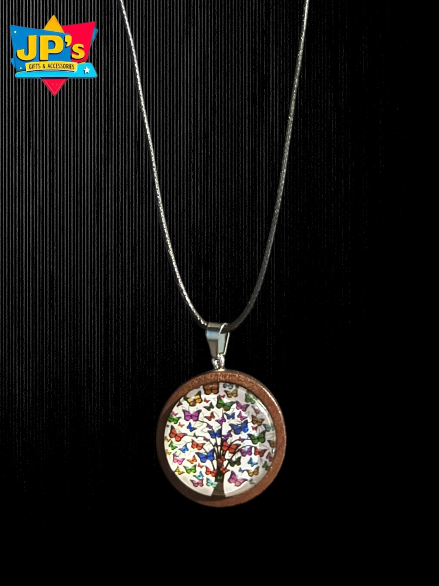 Wooden Cabochon Tree Pendant Necklaces image 6