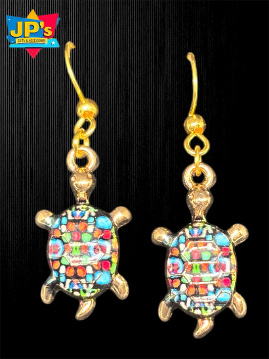 Coloured Turtle Earrings image 1