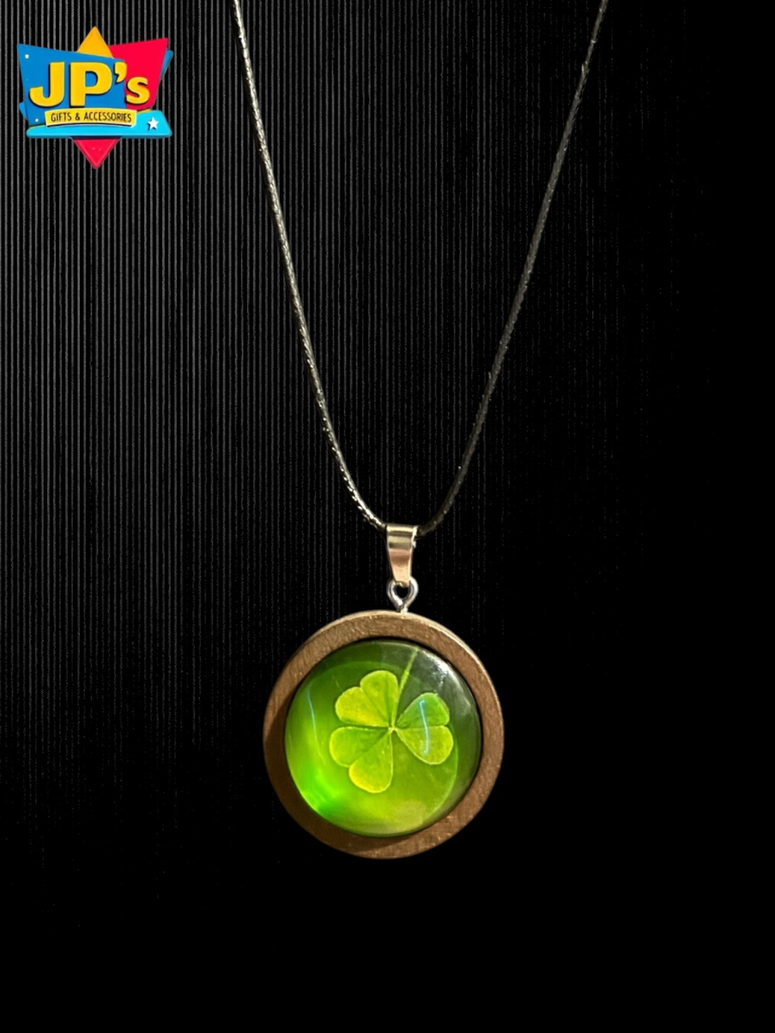 Four Leafed Clover Wooden Pendant Necklaces image 5