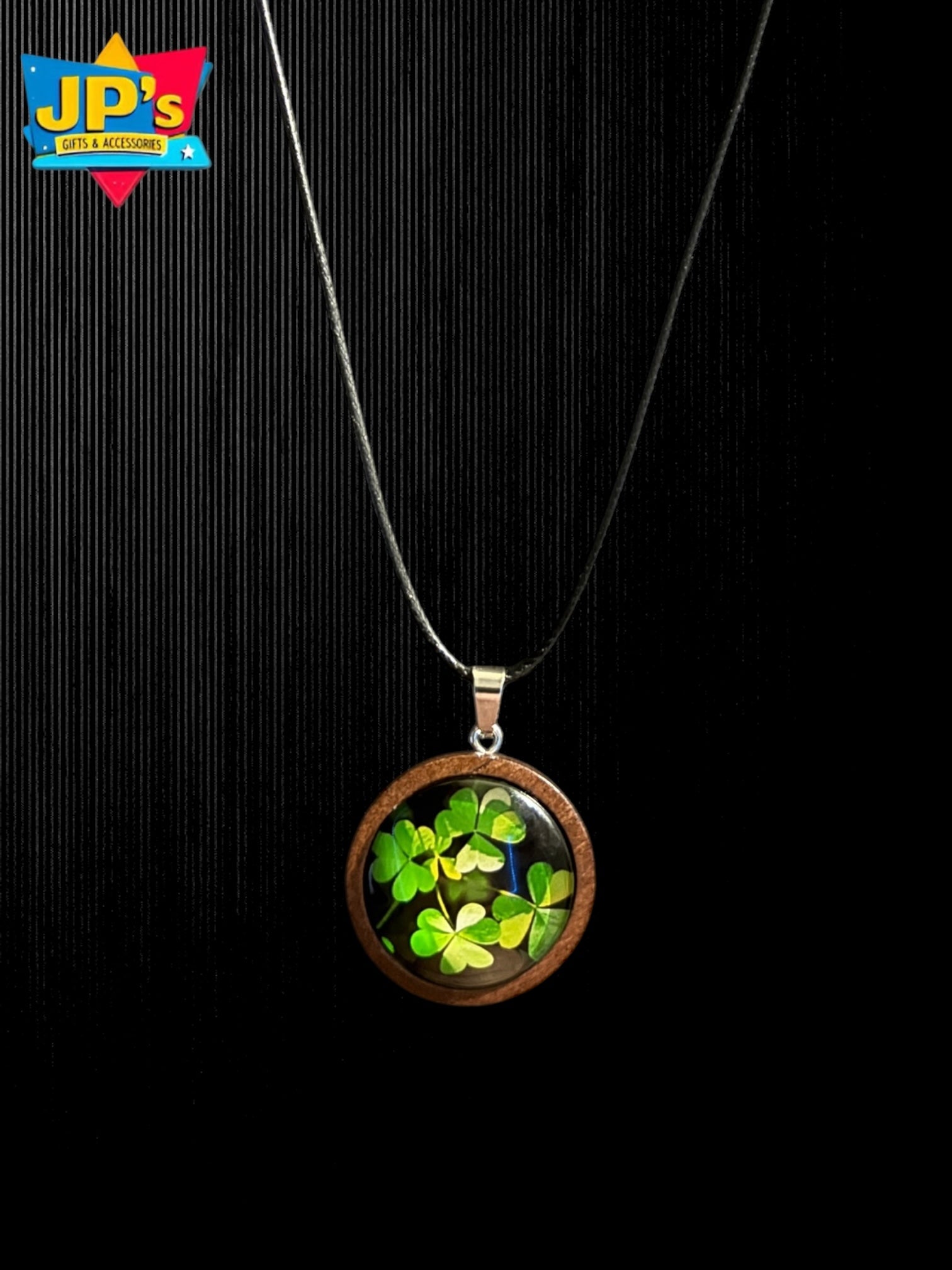 Four Leafed Clover Wooden Pendant Necklaces image 3