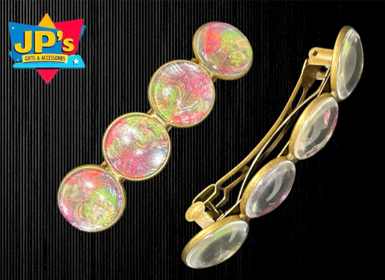 Large Patterned Hair Clips image 3