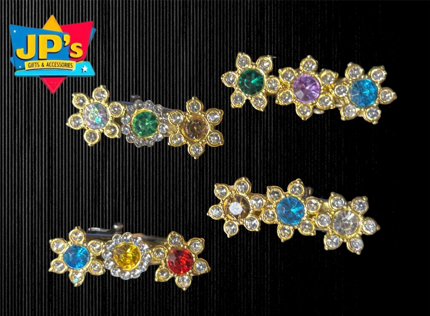 Rhinestone Flower Hair Clip Sets image 2