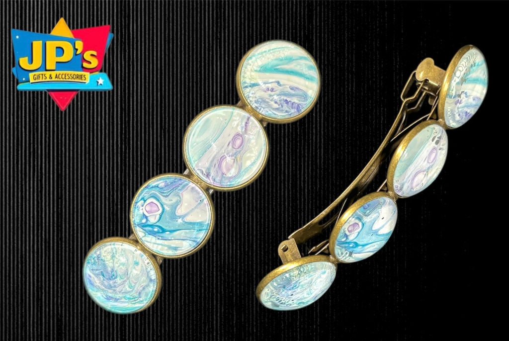 Large Patterned Hair Clips image 7