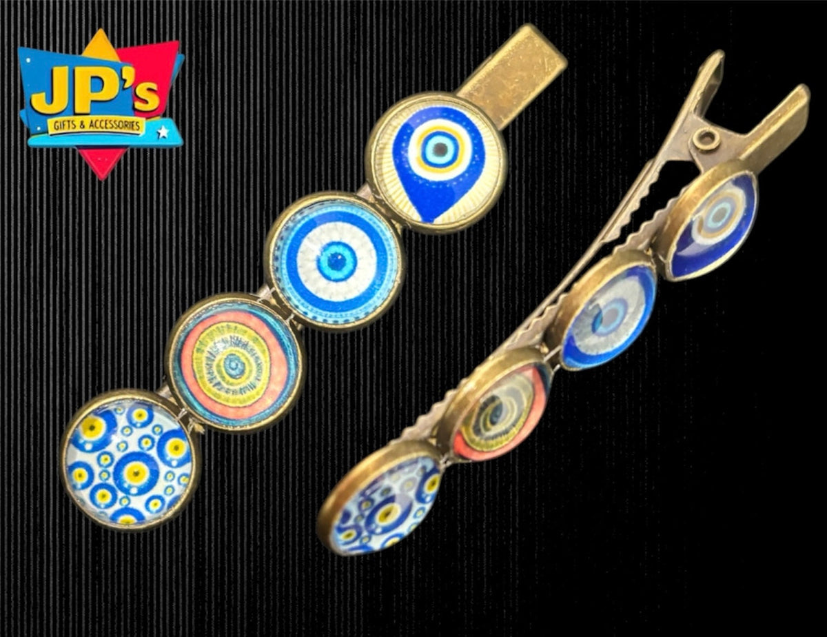 Small Patterned Hair Clips image 3