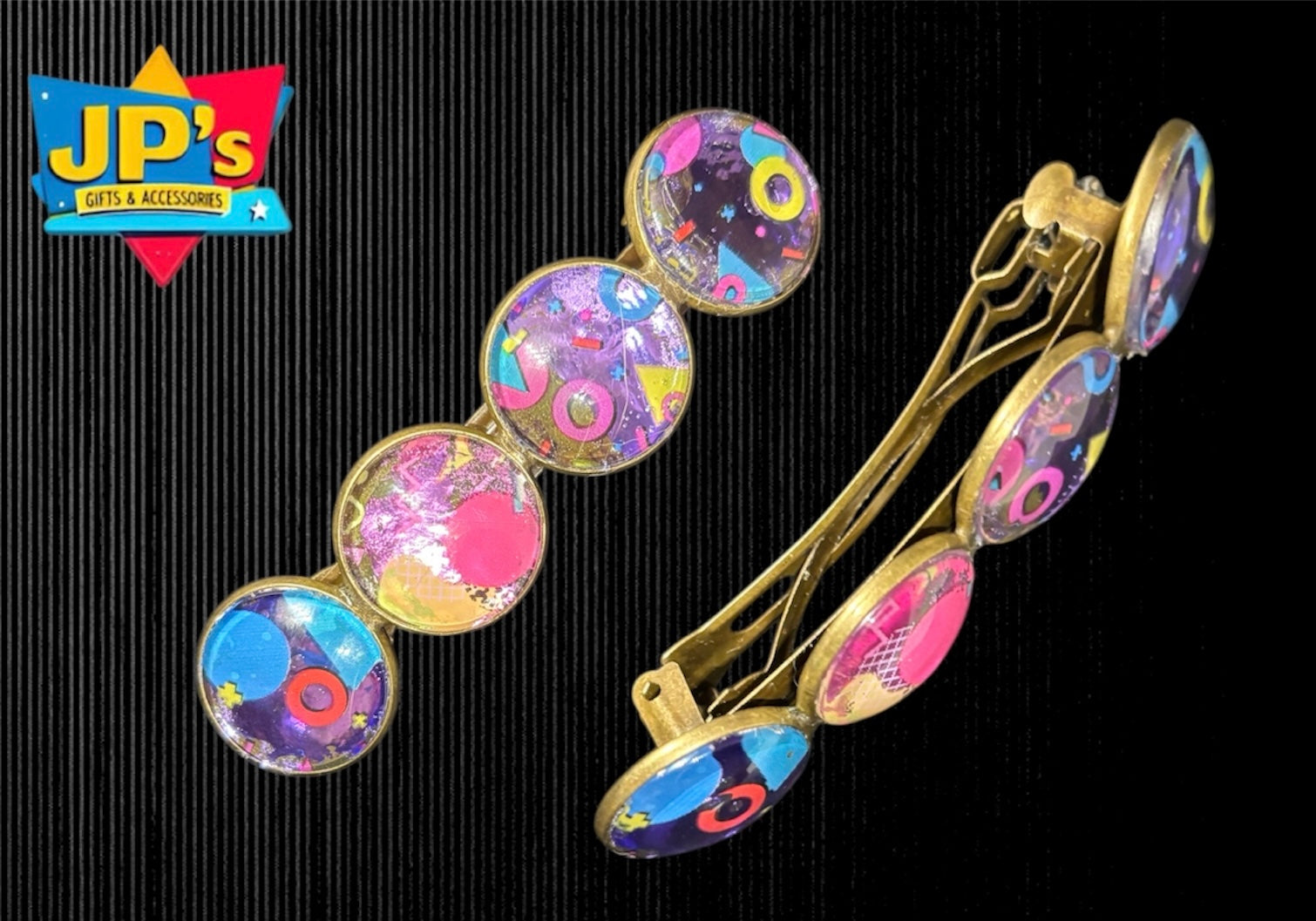 Large Patterned Hair Clips image 5