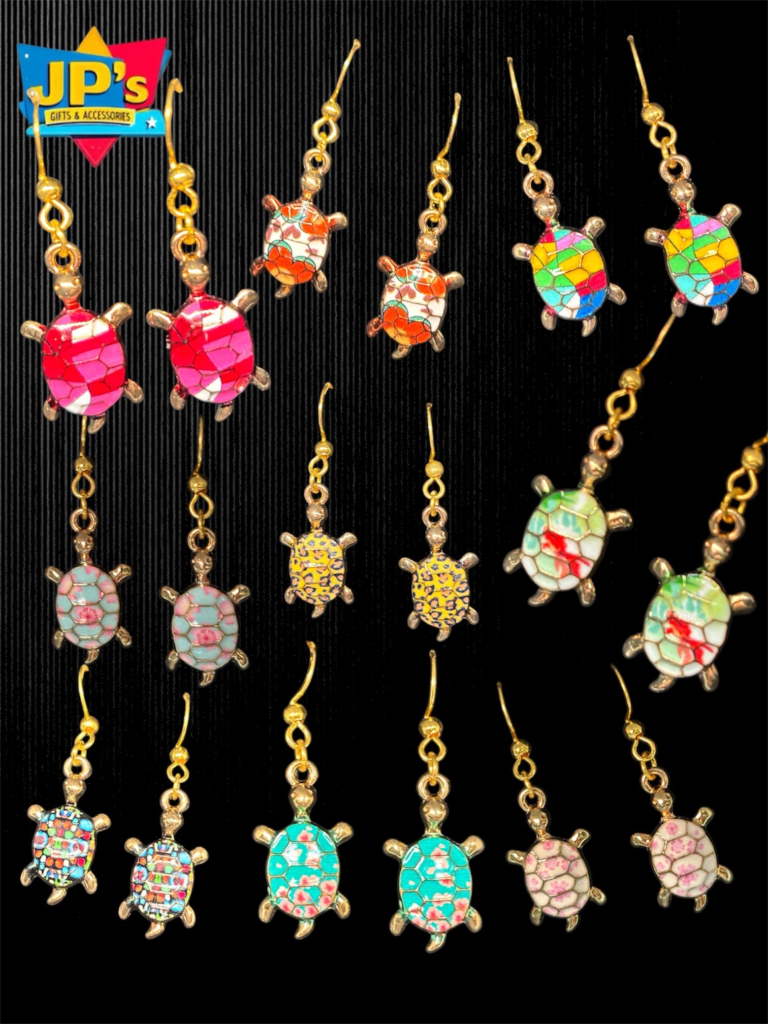 Coloured Turtle Earrings  image 0