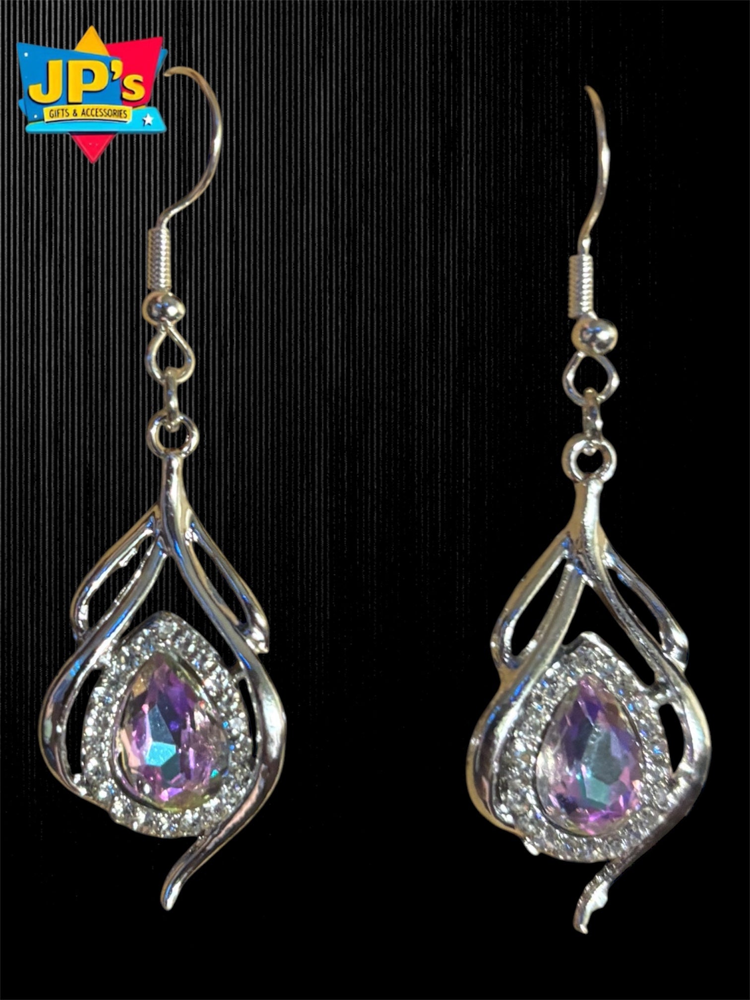 Dazzling Silver Plated Droplet Earrings image 3