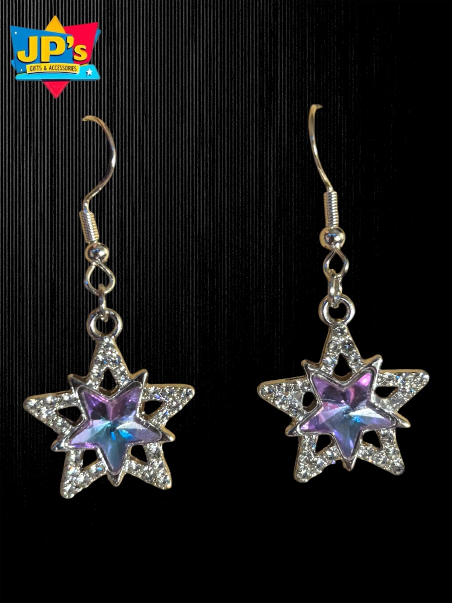 Dazzling Silver Plated Star Earrings image 3