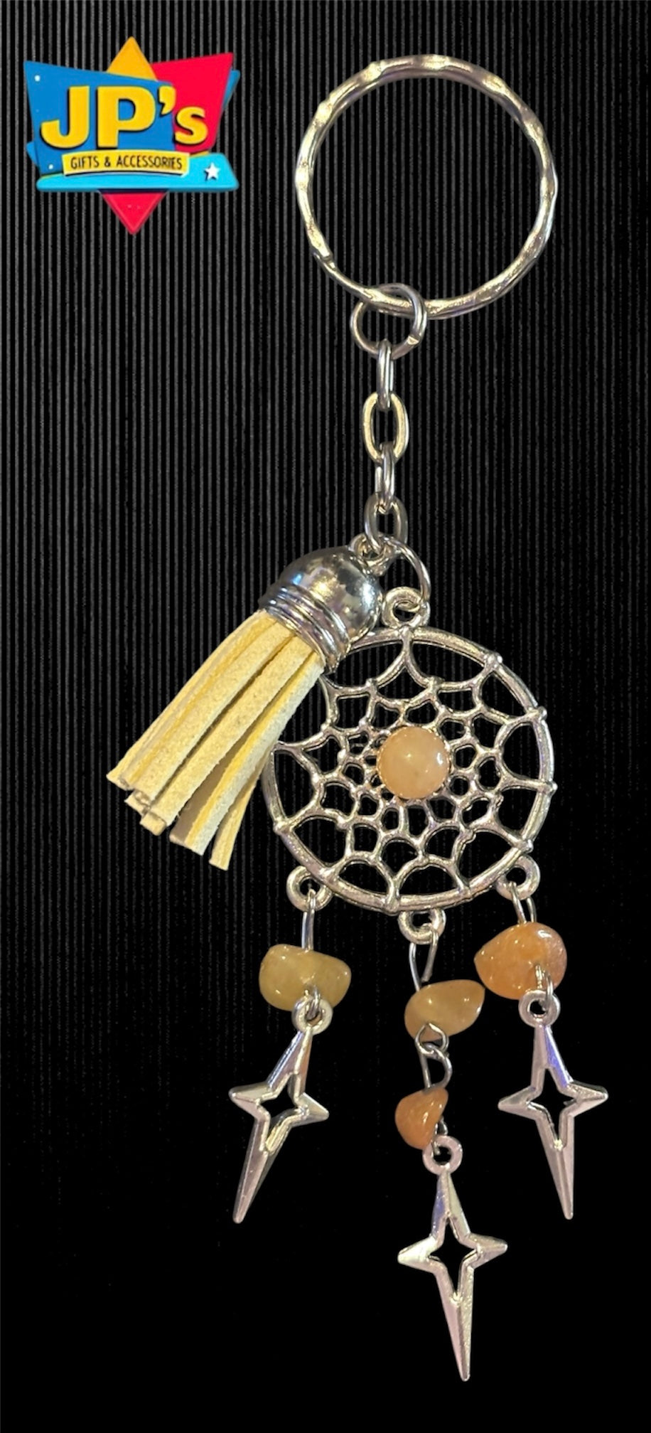 Gemstone Star Dreamcatcher Keyrings image 0