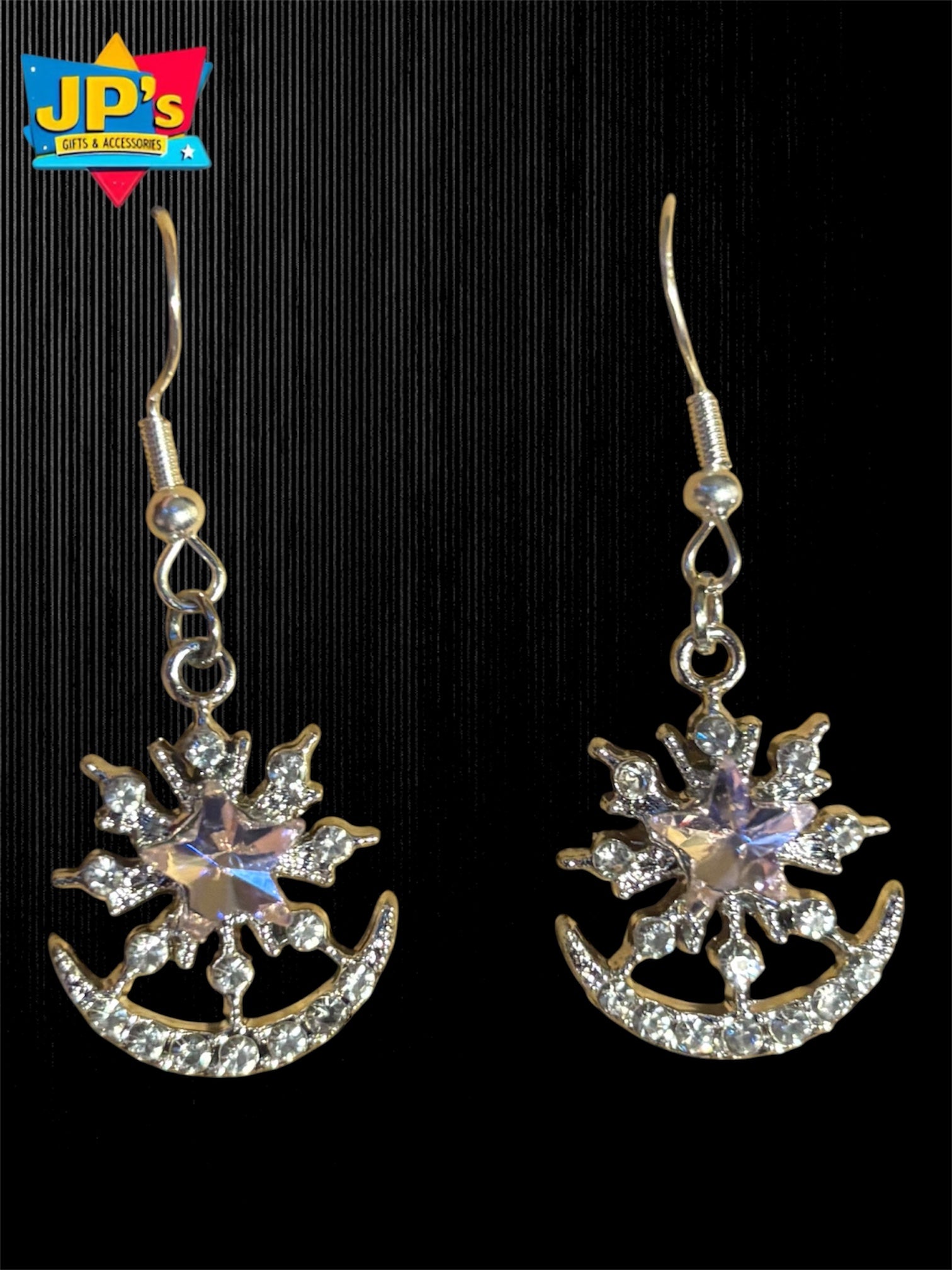 Dazzling Silver Plated Star Earrings image 1