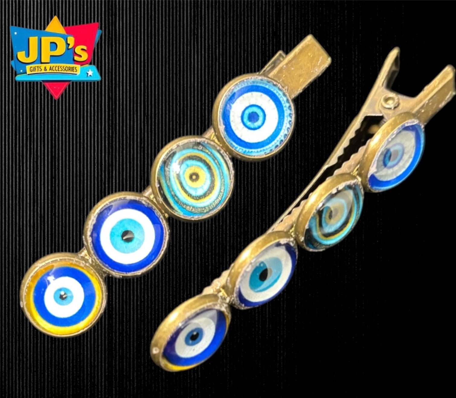 Small Evil Eye Hair Clips image 2