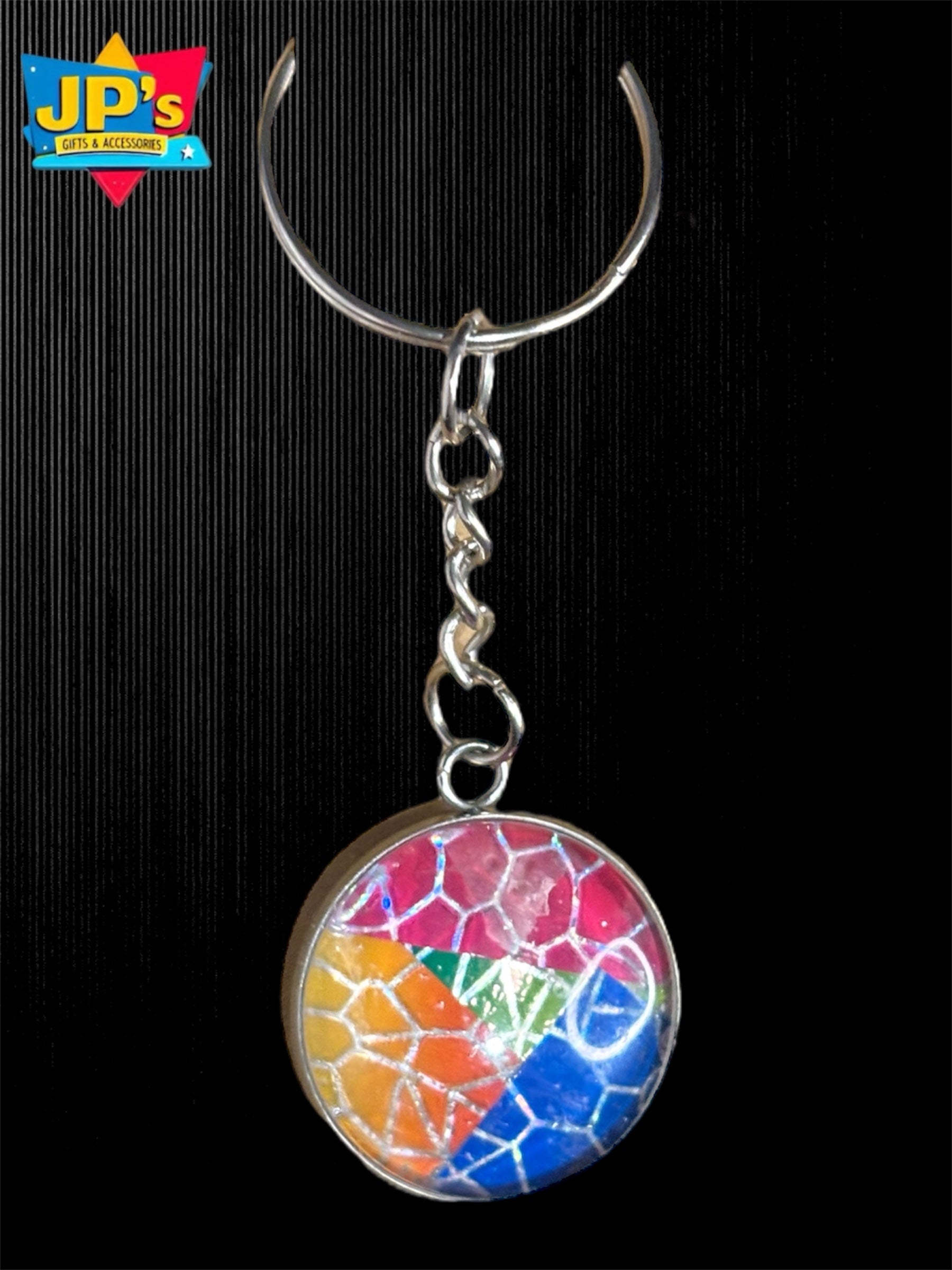 Rainbow Pattern Keyrings