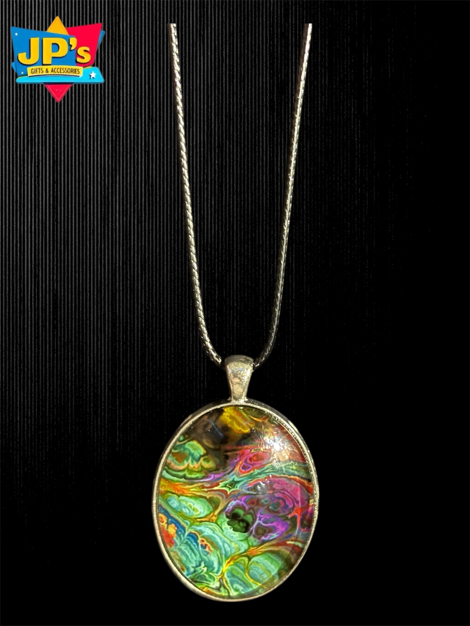 Large Patterned Cabochon Pendant Necklaces image 5