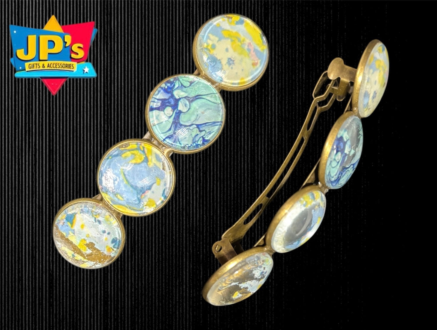 Large Patterned Hair Clips image 9